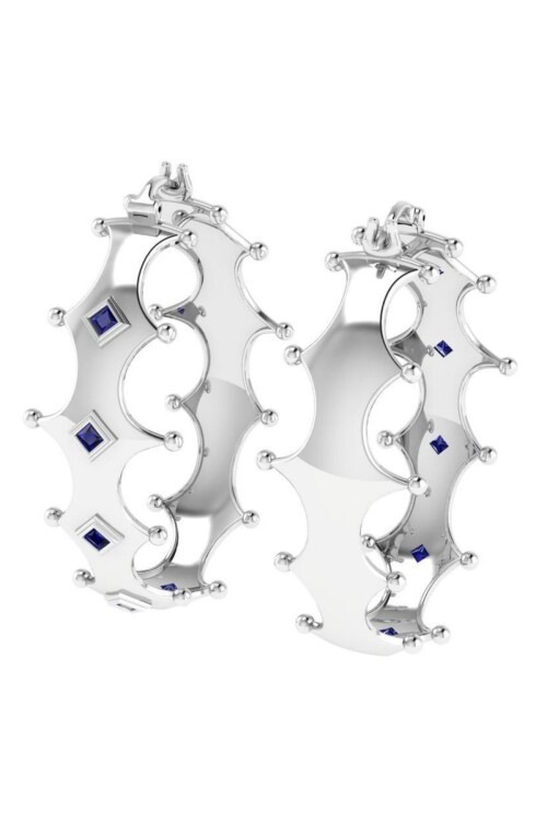 Excelsior Ice Blue Large Earrings