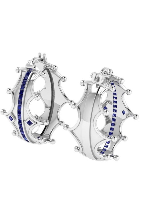 Excelsior Ice Blue Medium Earrings