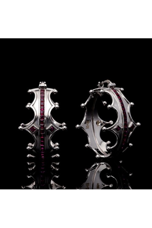 Excelsior Ice Medium Ruby Earrings