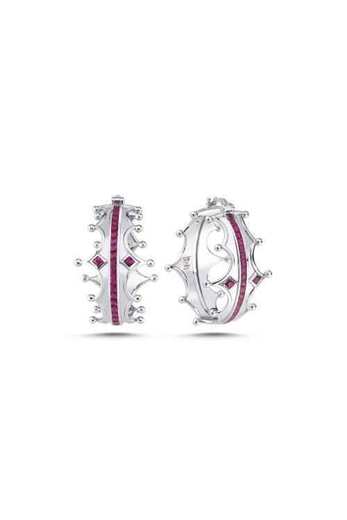 Excelsior Ice Medium Ruby Earrings