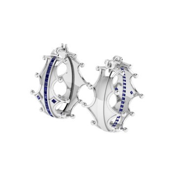 Excelsior Ice Blue Medium Earrings