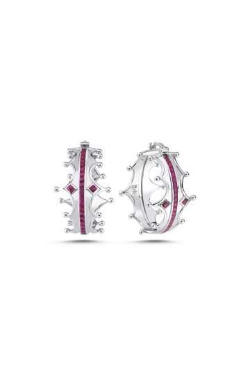 Excelsior Ice Medium Ruby Earrings